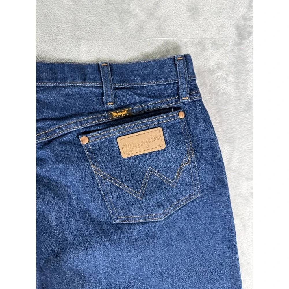 Wrangler Jeans Mens 36x30 Blue Denim Cowboy Cut‎ Western 1013MWZ Dark Wash